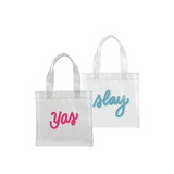 Custom Continued Itty Bitty Tote (Clear + Grid Vinyl), 8