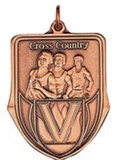 Custom 100 Series Stock Medal (Male Cross Country) Gold, Silver, Bronze