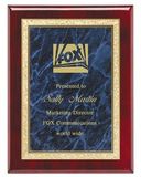 Custom Green Rectangle Executive Rosewood Plaque Award (7