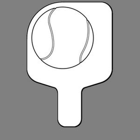 Custom Hand Held Fan W/ Colorized Tennis Ball, 7 1/2" W x 11" H