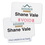 Blank Thermal-Printable ONEstep Quick-Tab Expiring Badges for VMS System, 2 13/16" W x 2 5/8" H, Price/piece