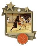 Custom Starburst Basketball Medal 1.75