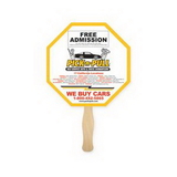 Custom Stop Sign Lightweight Full Color Two Sided Single Paper Hand Fan, 8