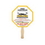 Custom Stop Sign Lightweight Full Color Two Sided Single Paper Hand Fan, 8" L x 8" W, Price/piece
