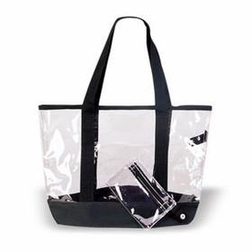 Custom Clear Tote Bag, Grocery Shopping Bag, 20" L x 14" W x 6" H