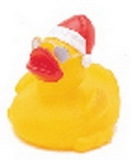 Custom Temperature Santa Rubber Duck, 3 1/4