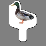 Custom Hand Held Fan W/ Full Color Mallard Duck, 7 1/2
