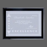 Custom Black Oakleigh Warden Wall Plaque Award with Silver Plate (8