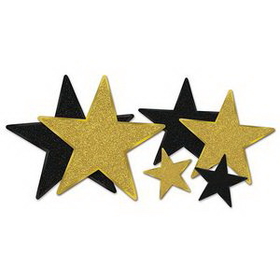 Custom Glittered Foil Star Cutouts