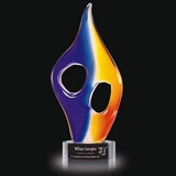 Custom Inferno Hand Blown Art Glass Award (13 1/2