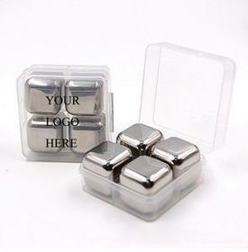 Custom Stainless Steel Ice Cubes, 1" L x 1" W x 1" H