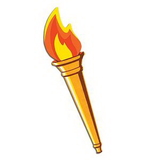 Custom Olympic Torch Cutout, 24