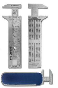 4-3/8"x1-1/2" Custom Stainless Steel Etched Metal Caliper