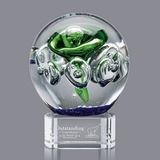 Custom Aquarius Large Hand Blown Art Glass Award
