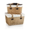 Custom Canasta Grande Willow Basket w/ Removable Lid and Double Handles, Price/piece