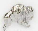 Custom Silver Buffalo Stock Cast Pin