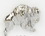 Custom Silver Buffalo Stock Cast Pin, Price/piece