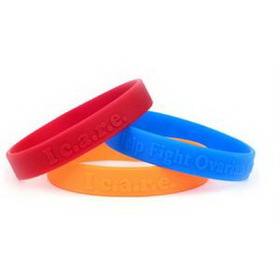 1/2" Embossed Custom Silicone Wristbands (5 Days)