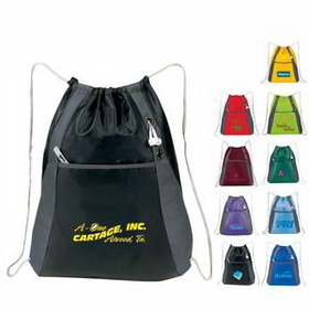 Drawstring Pack, Personalised Drawstring Backpack, Custom Logo Drawstring, Printed Drawstring, 15" L x 18" W x 3" H