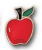 Red Apple Stock Pin