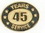 Custom Stock Die Struck Pin (45 Years Service), Price/piece