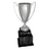 Custom 20 1/2" Perpetual Trophy w/13" Silver Cup on Black Base, Price/piece