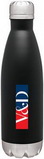 Custom 17 Oz. Matte Black H2Go Force Copper Vacuum Insulated Thermal Bottle, 10 3/8