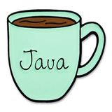 Blank Java Coffee Mug Pin, 3/4