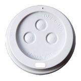 Blank White Dome Lid (Fits 12 Oz. and 16 Oz. Cups)