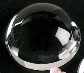 Custom Dome Magnifier Crystal Paperweight (4")