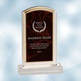 Custom Red Marbleized Acrylic Award (Small), 6 5/8