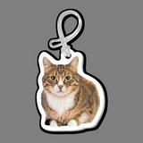 Custom Luggage Tag W/ Tab - Full Color Tabby Cat