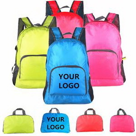 Custom Collapsible Travel Backpacks, 13" L x 6 1/4" W x 16 1/2" H