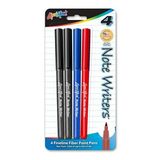 Custom 4 Pack Note Writers Fiber Point Pens - Made in the USA