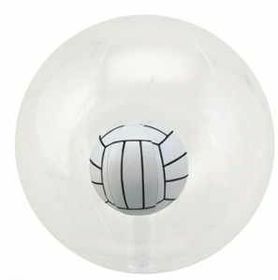 Custom 16" Inflatable Transparent Beach Ball W/ Inflatable Volleyball Insert
