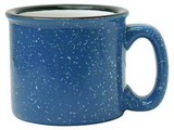 Custom Santa Fe Mug, White in/Ocean Blue out, 3 9/16