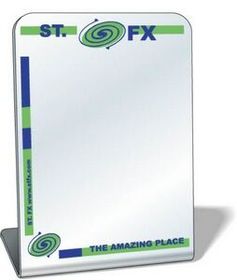 Custom Free-Standing Acrylic Plastic Mirror, 3"x3.9" Rectangle, Spot Colors