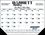 Custom Standard Desk Pad Calendar, Black/Blue (3 Color), Price/piece