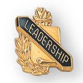 Blank Enameled & Epoxy Domed Scholastic Award Pin (Leadership), 5/8" W