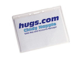 Custom Vinyl Name Badge Holder W/ Hang Holes