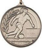 Custom 500 Series Stock Medal (Female Soccer Player) Gold, Silver, Bronze