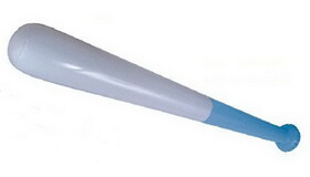 Custom 28" White / Light Blue Inflatable Baseball Bat