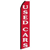 Custom 12' Digitally Printed Used Cars (Red) Swooper Banner