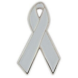 Blank Grey Awareness Ribbon Lapel Pin, 1