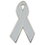 Blank Grey Awareness Ribbon Lapel Pin, 1" H, Price/piece