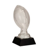 Custom Glass Football Award w/ Marble Base (7 1/2