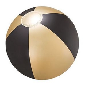 Custom 16" Inflatable Black And Gold Beach Ball