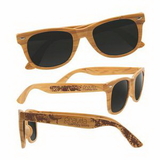 Custom Wood Grain Design Sunglasses, 5 5/8