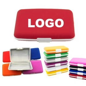 Custom Silicone Business Card Holder Wallet, 4" L x 3" W