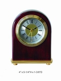 Custom Pino Finish Wood Arch Alarm Clock, 4